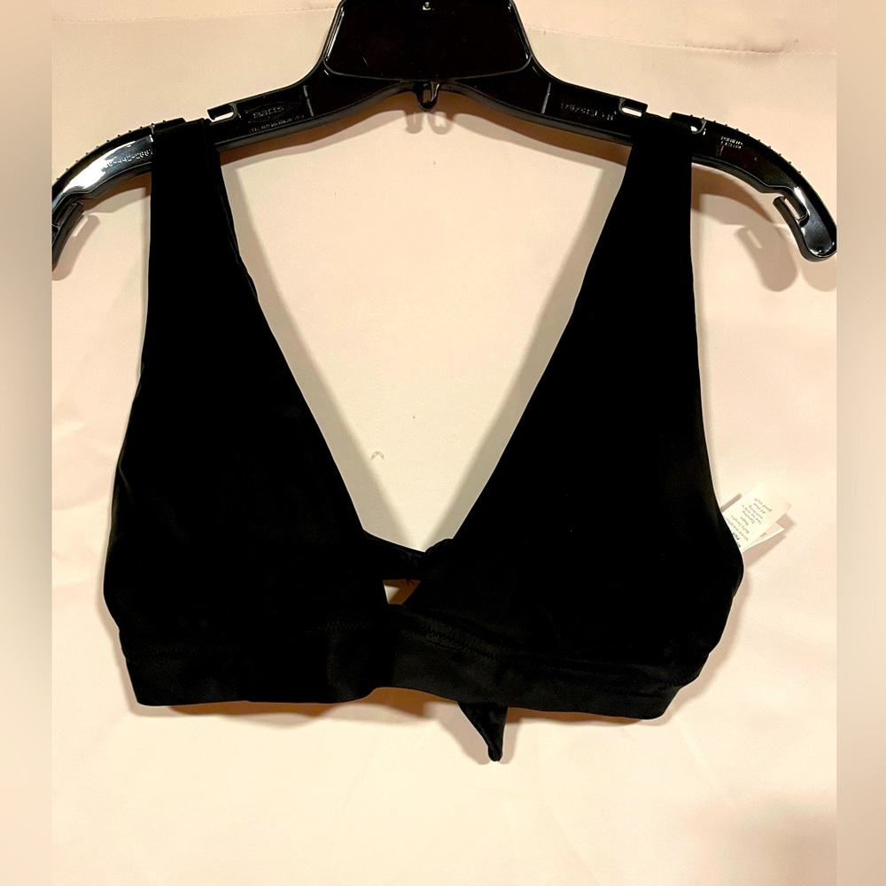 Aerie black tie back bikini top size XL new with tag